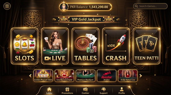 Main screen of a2game casino page for PK players
